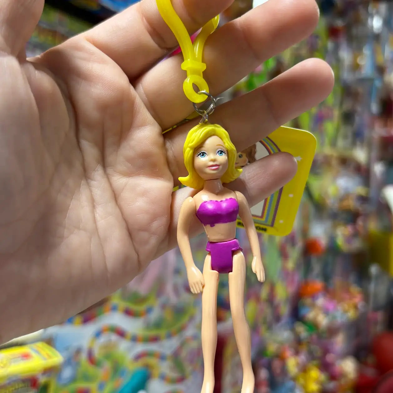 Polly Pocket-  Pink Outfit, Yellow Hair Keychains - Multiple Available