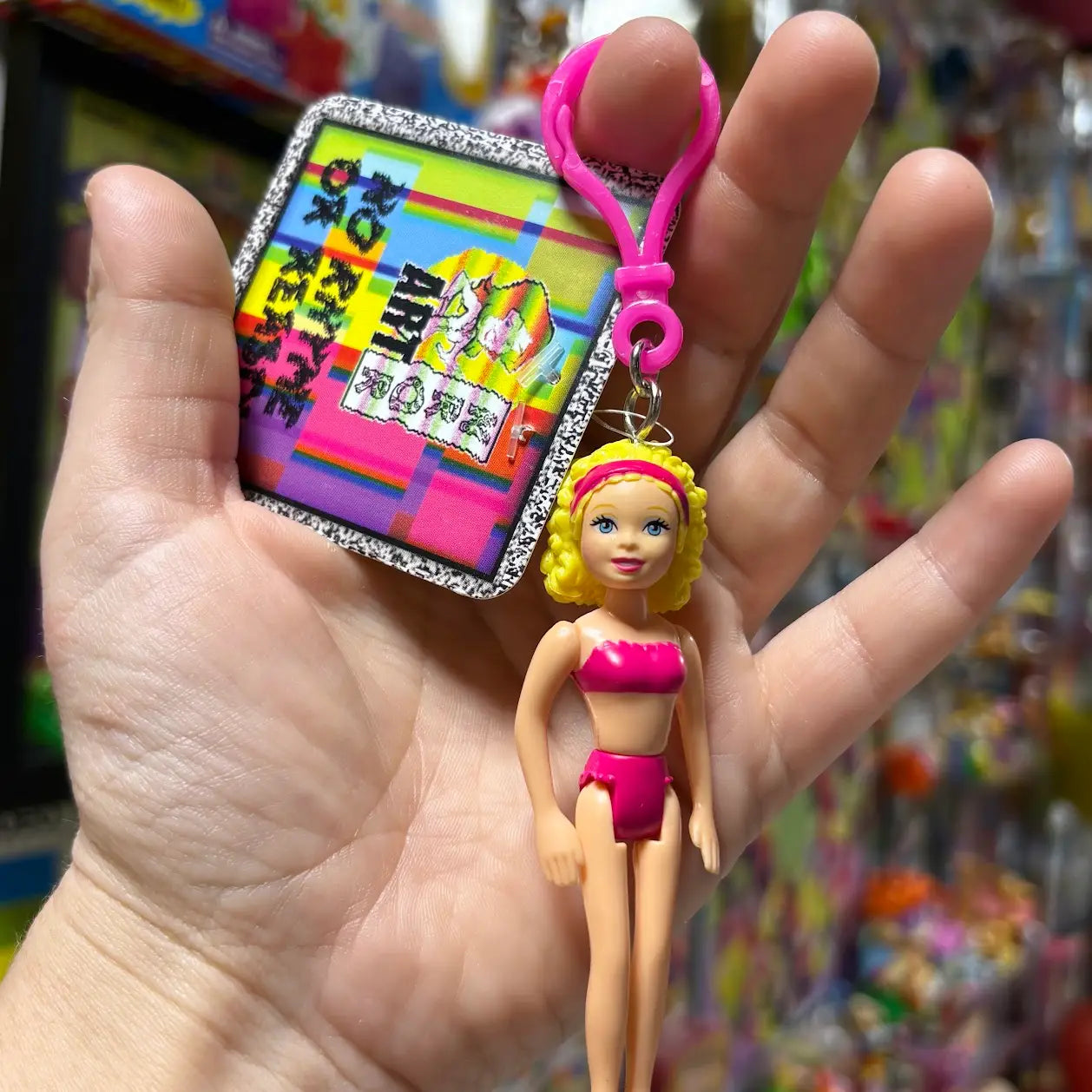 Polly Pocket-  Pink Outfit, Yellow Hair Keychains - Multiple Available