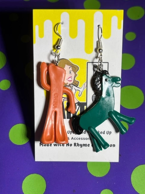 Gumby and Pokey Earrings - Multiple Styles Available