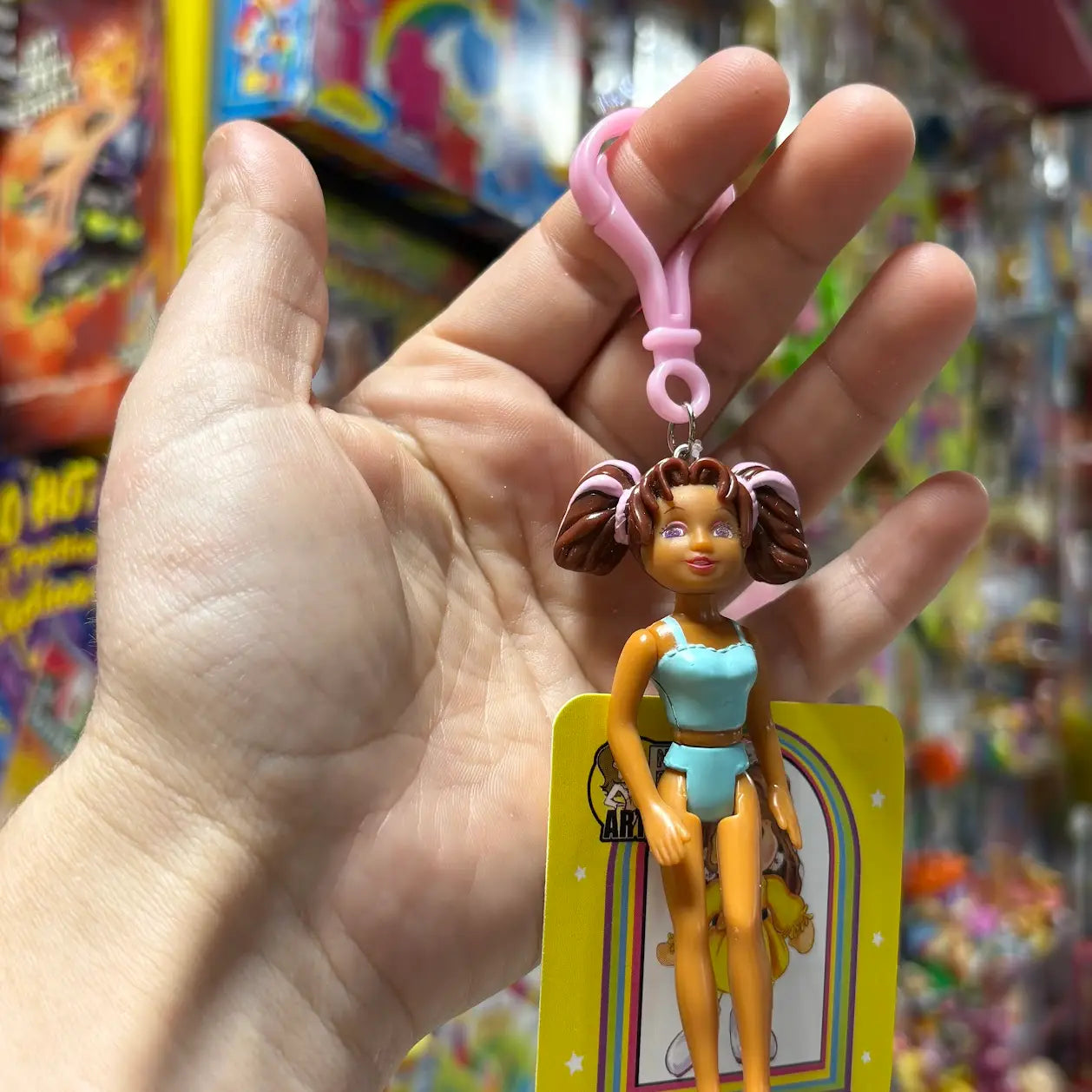 Polly Pocket- Brunette Hair Keychains - Multiple Available
