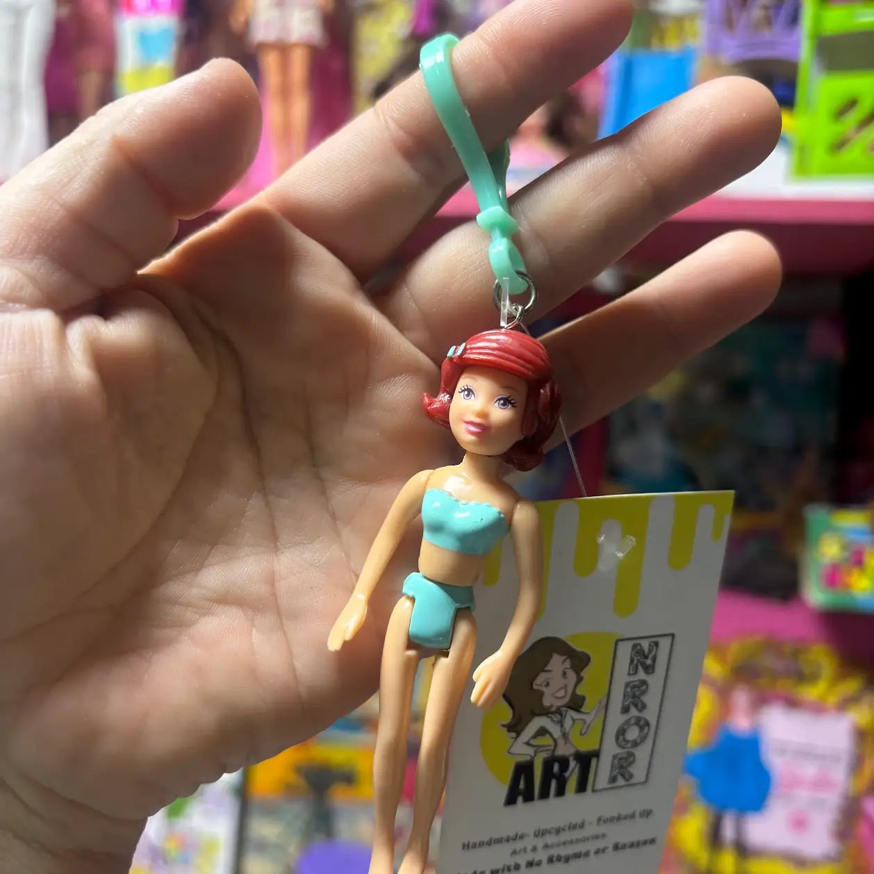 Polly Pocket- Auburn Hair Keychains - Multiple Available