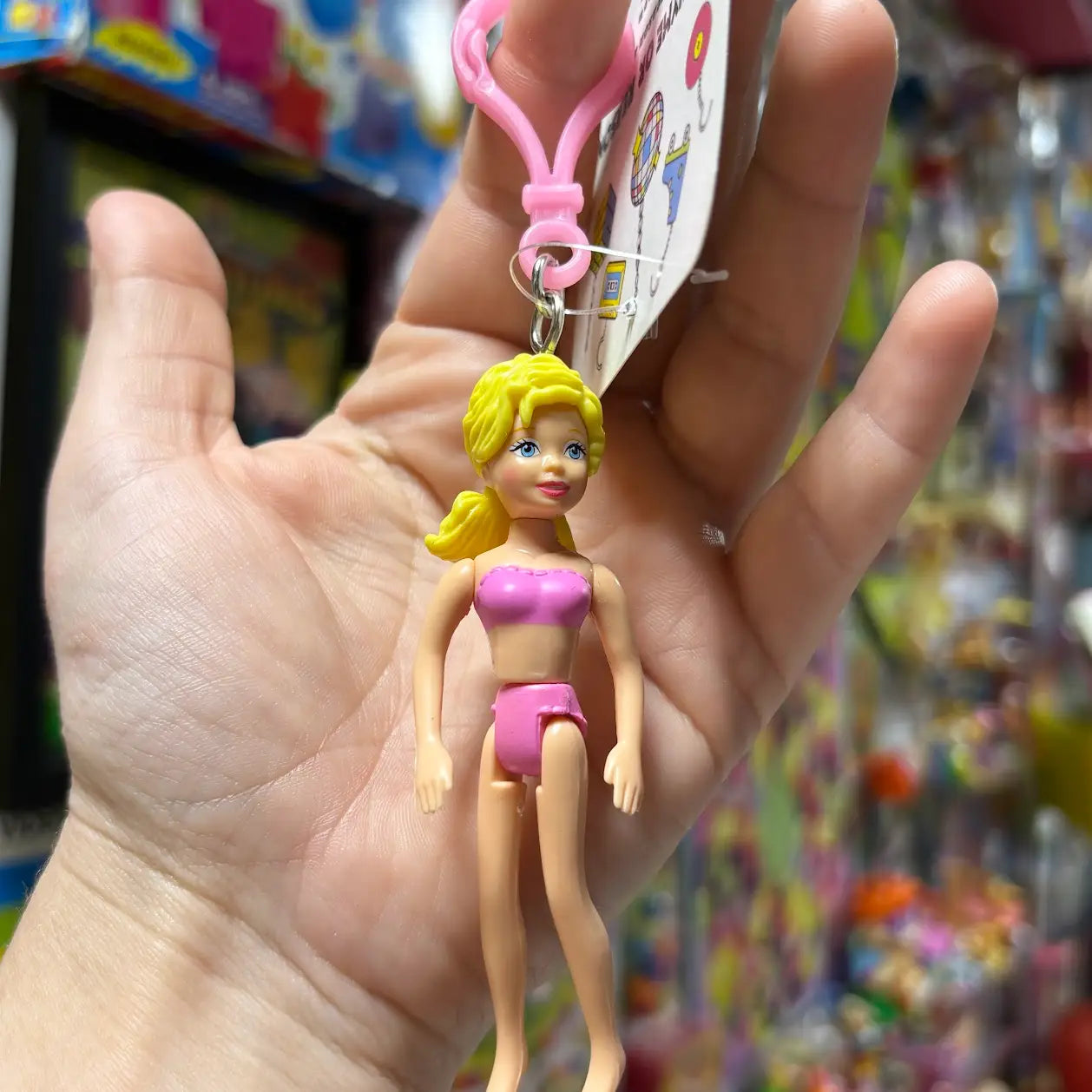 Polly Pocket-  Pink Outfit, Yellow Hair Keychains - Multiple Available