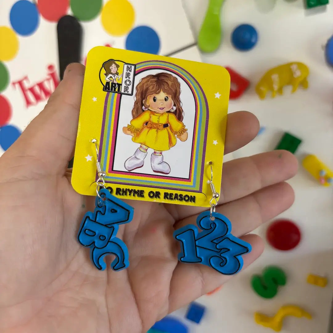 ABC 123 - Teacher/School Earrings - Multiple Styles Available