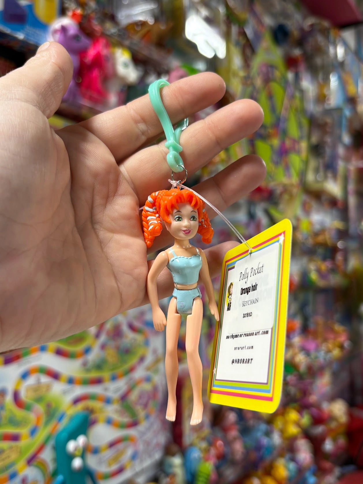 Polly Pocket- Orange Hair Keychains - Multiple Available