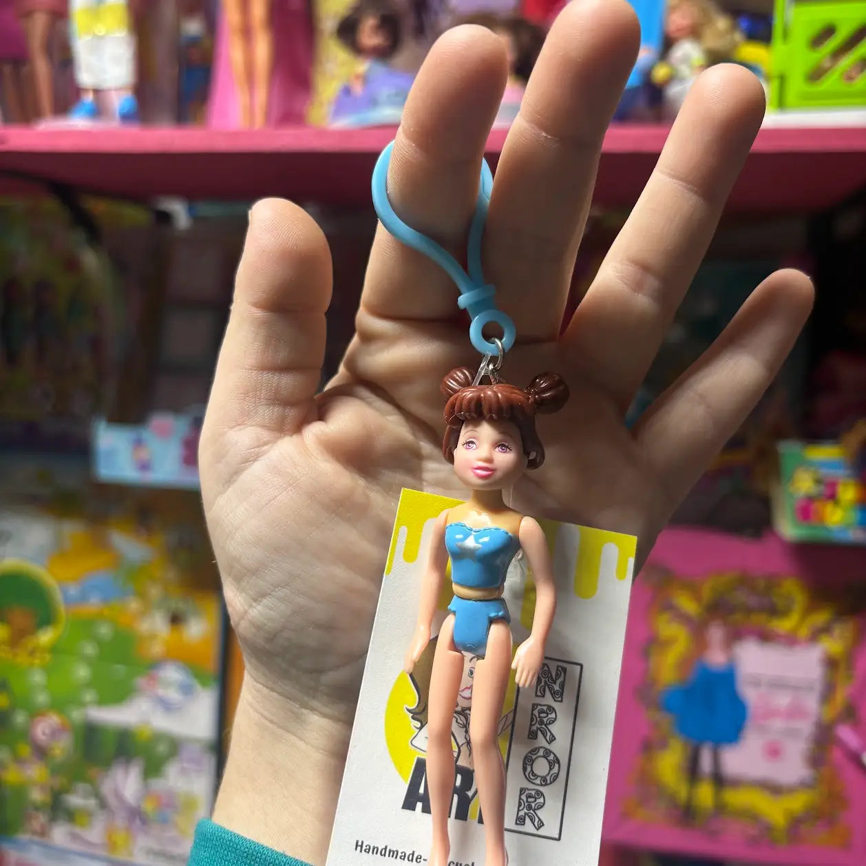 Polly Pocket- Brunette Hair Keychains - Multiple Available