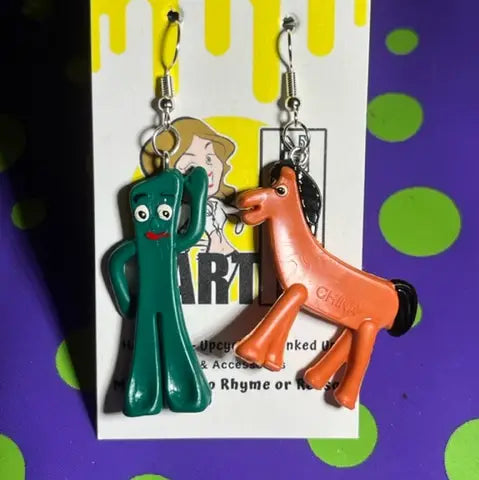 Gumby and Pokey Earrings - Multiple Styles Available