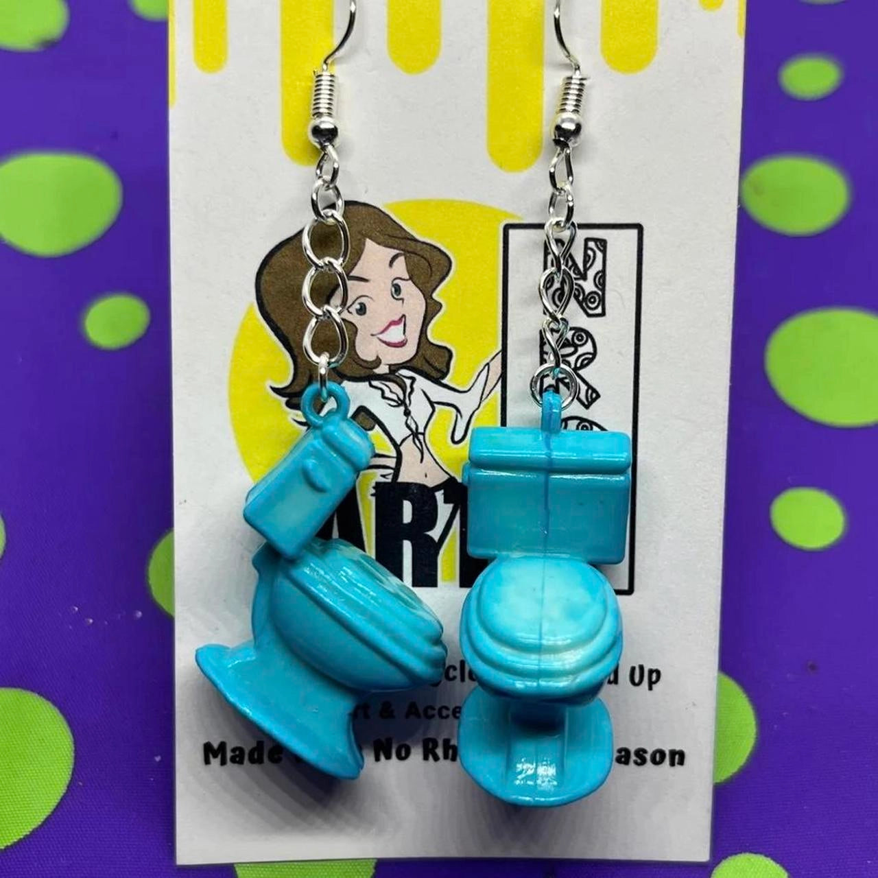 Toilet Earrings - Multiple Colors Available
