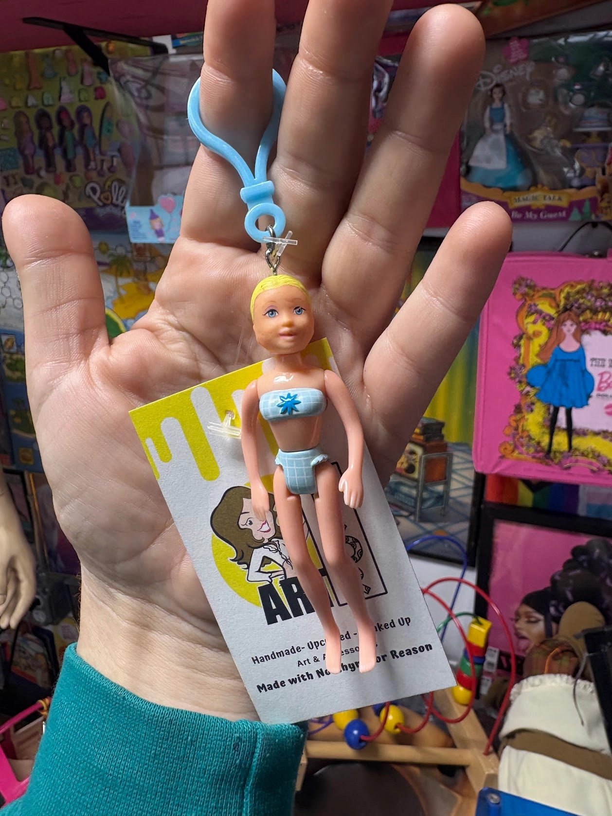 Polly Pocket- Yellow Hair Keychains - Multiple Available