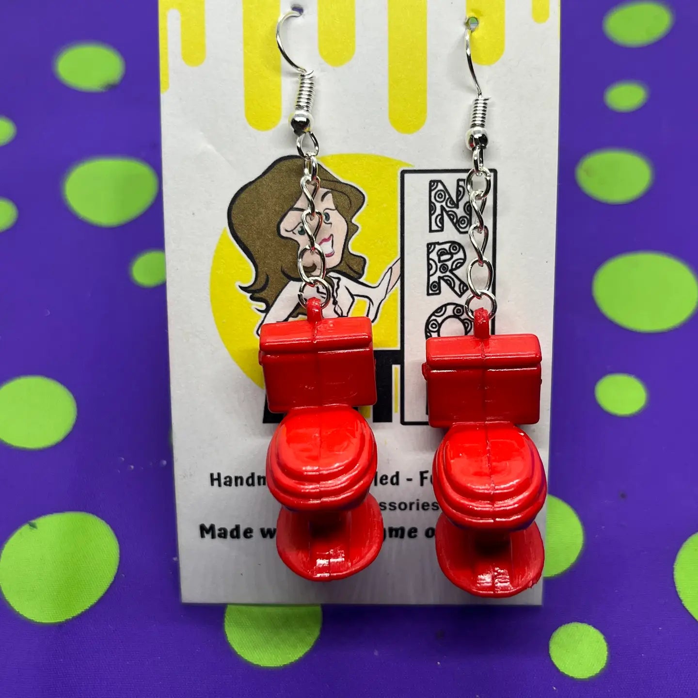 Toilet Earrings - Multiple Colors Available
