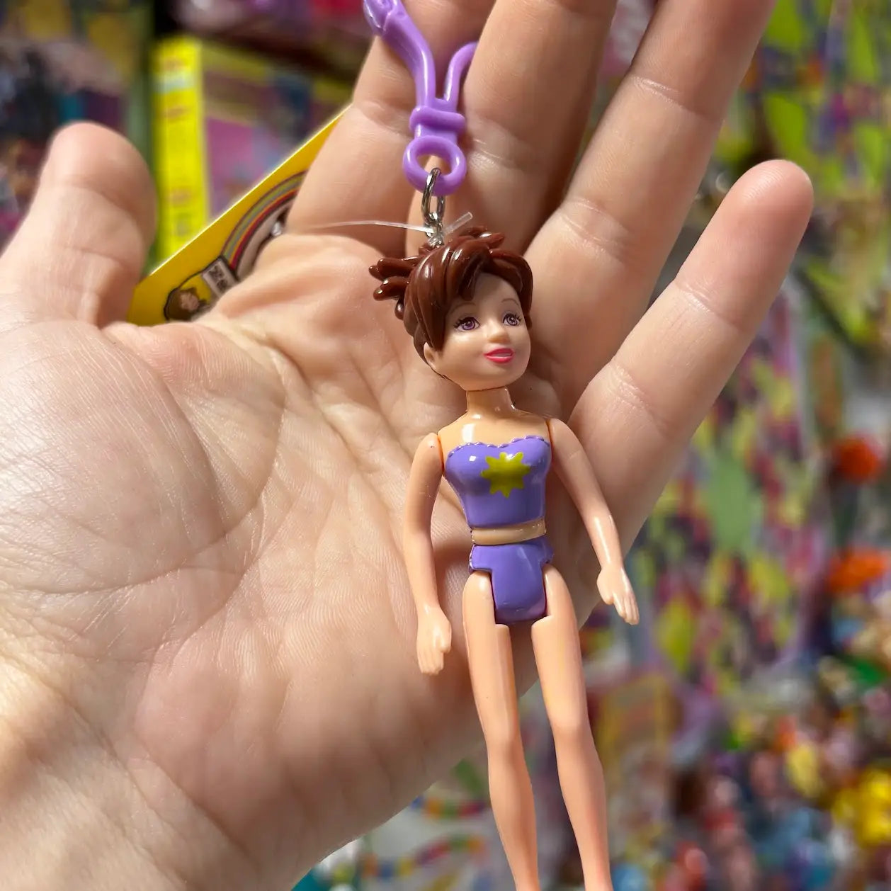 Polly Pocket- Brunette Hair Keychains - Multiple Available
