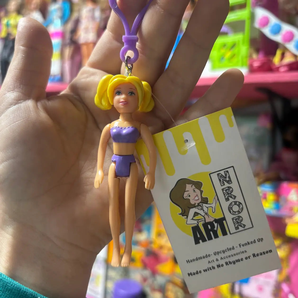Polly Pocket- Yellow Hair Keychains - Multiple Available