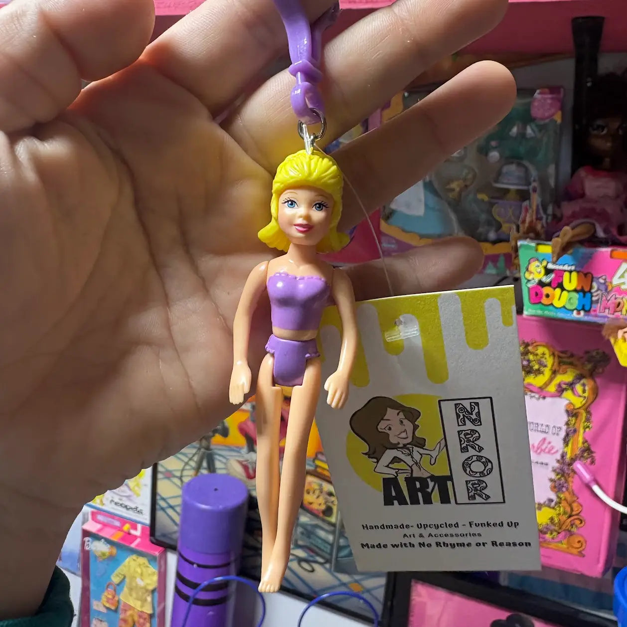 Polly Pocket- Yellow Hair Keychains - Multiple Available