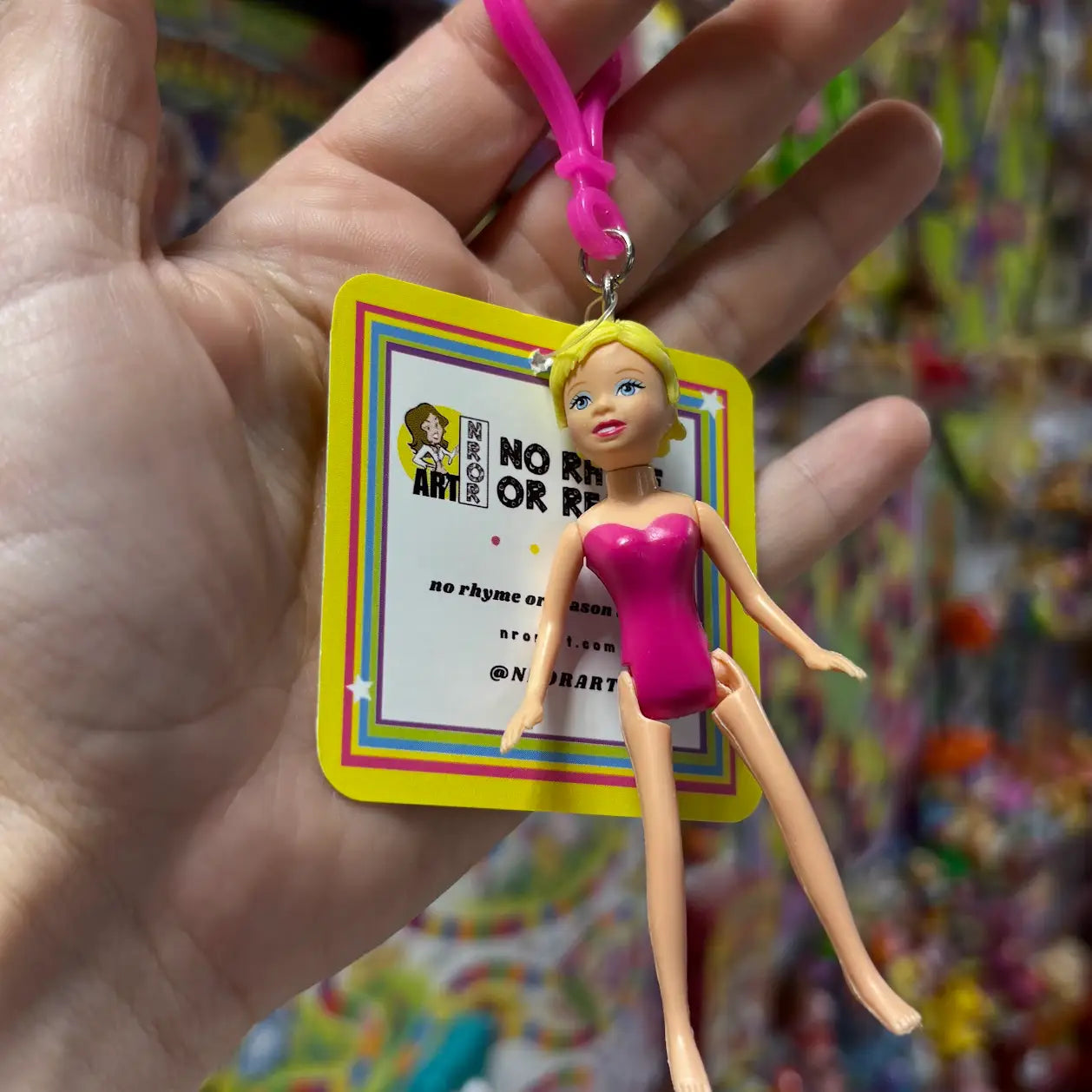Polly Pocket-  Pink Outfit, Yellow Hair Keychains - Multiple Available
