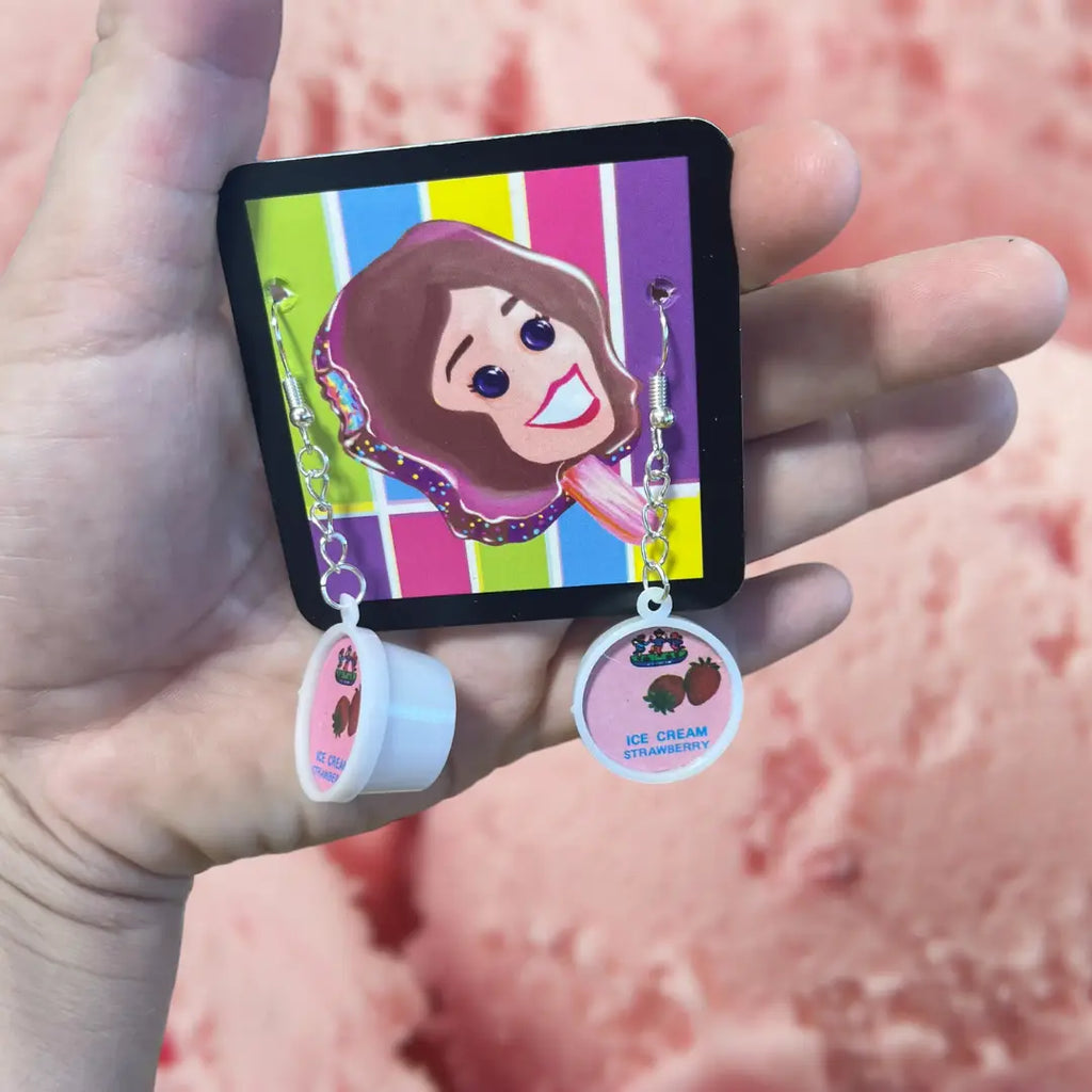 Ice Cream Pint Earrings - Multiple Styles Available