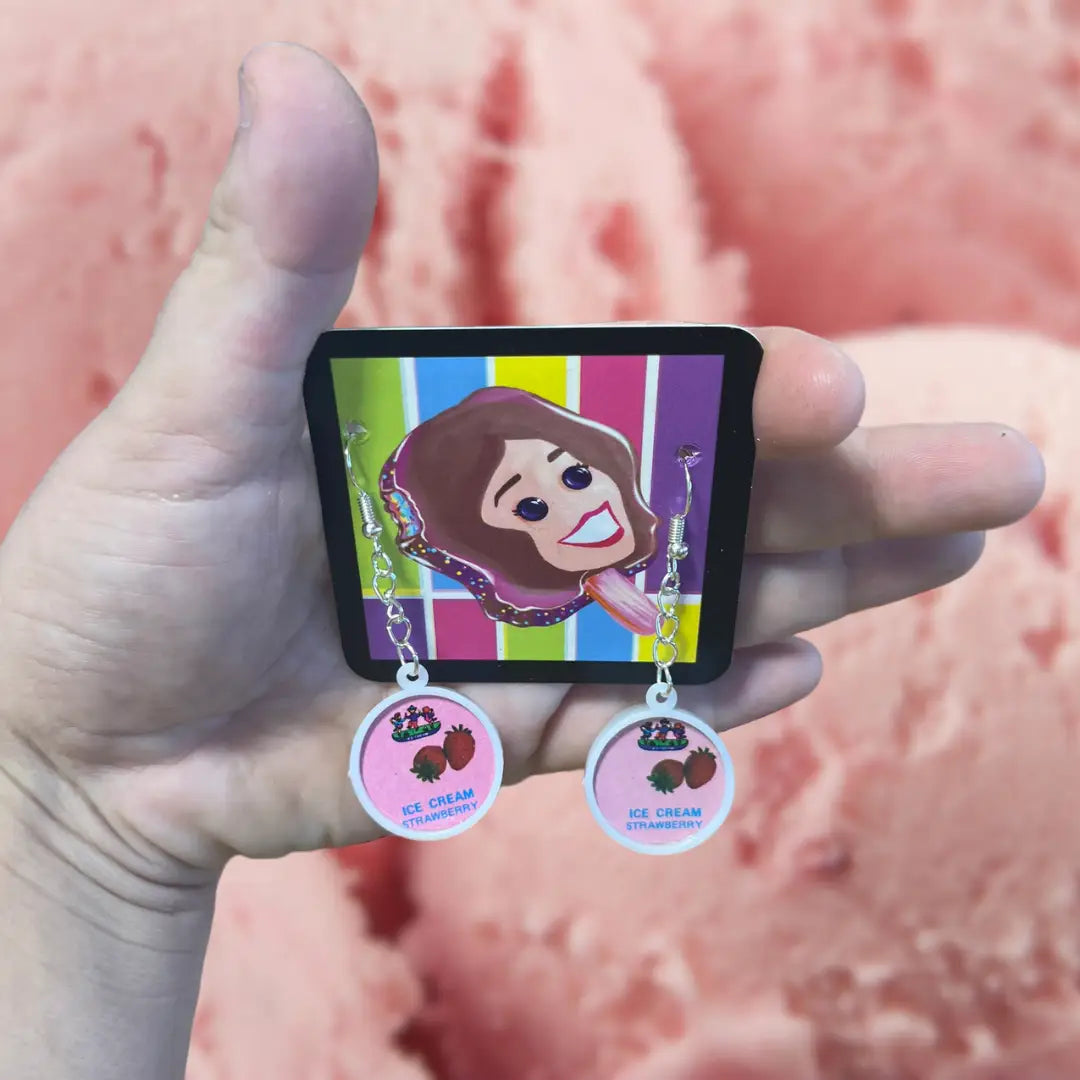 Ice Cream Pint Earrings - Multiple Styles Available