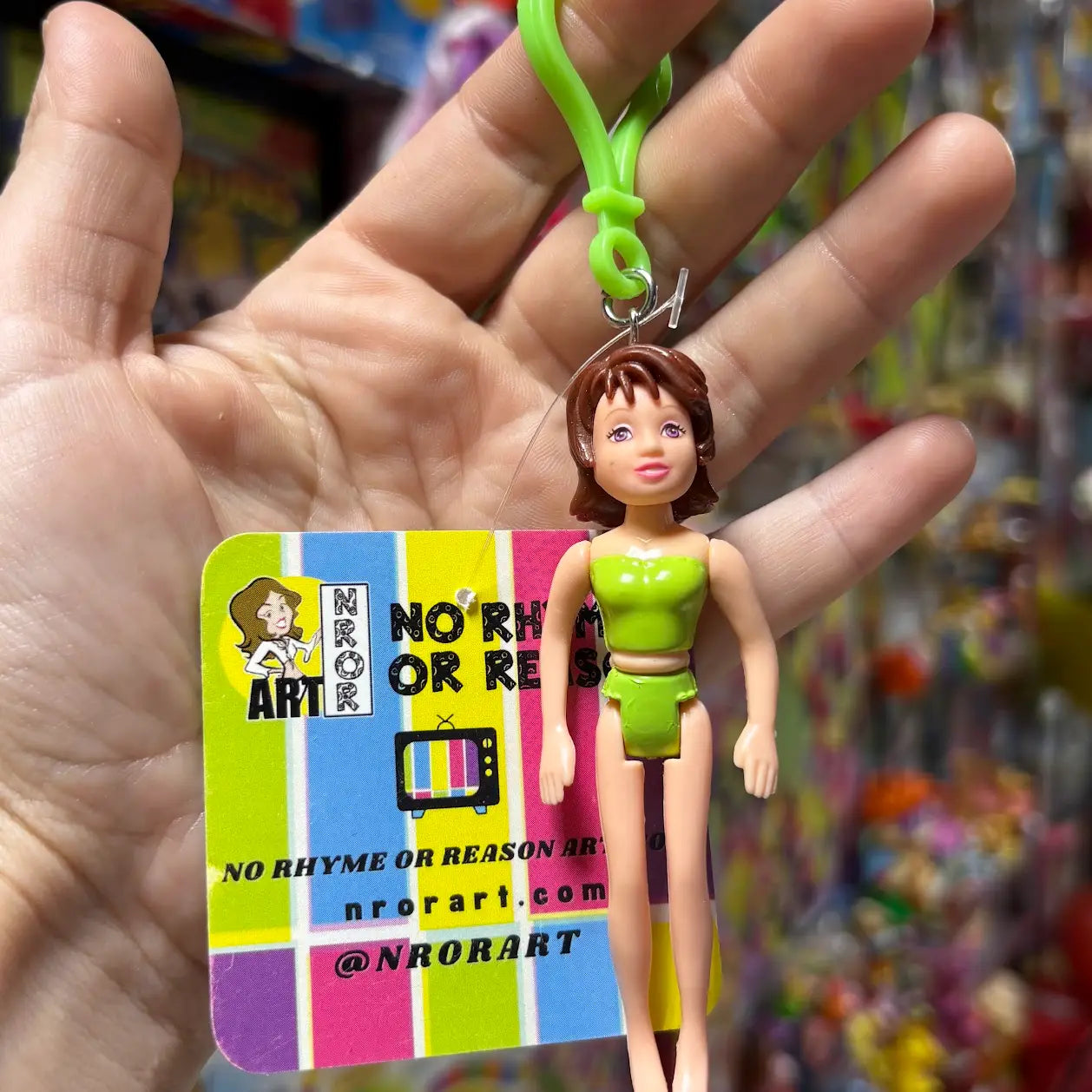 Polly Pocket- Brunette Hair Keychains - Multiple Available
