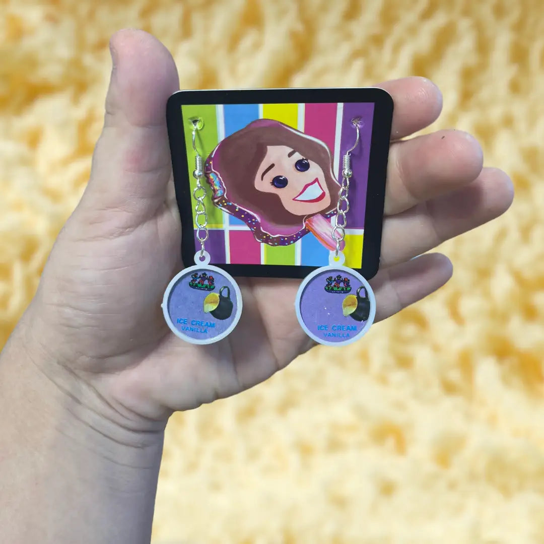 Ice Cream Pint Earrings - Multiple Styles Available
