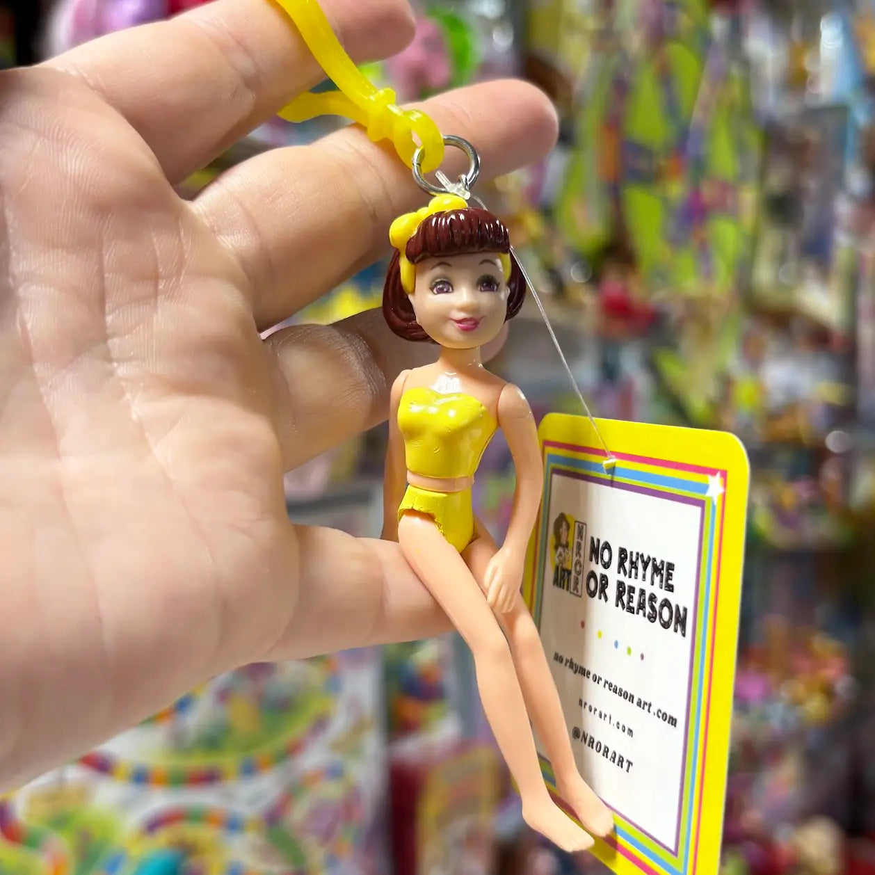 Polly Pocket- Brunette Hair Keychains - Multiple Available