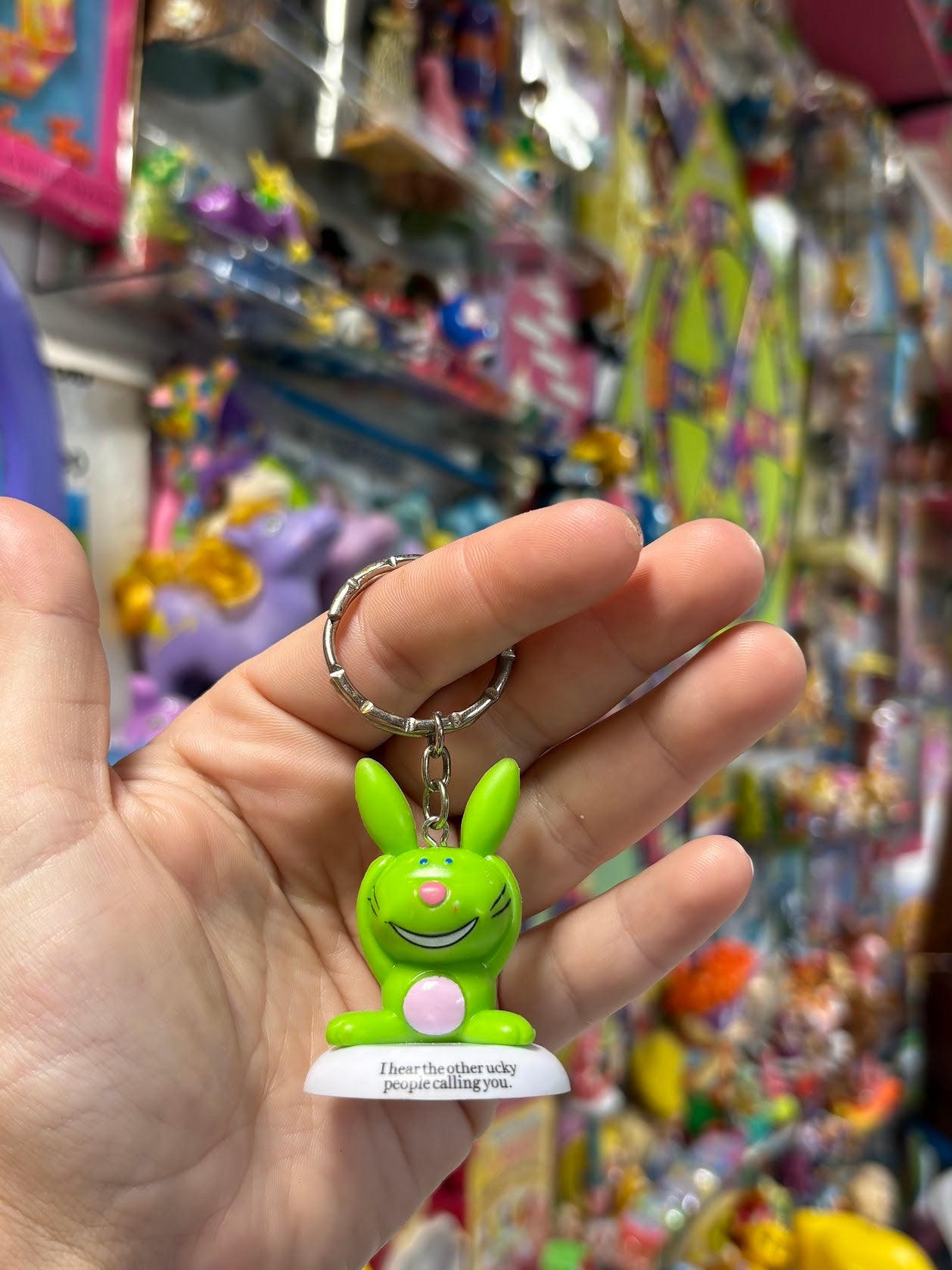 Happy Bunny Green Keychains - Multiple Available