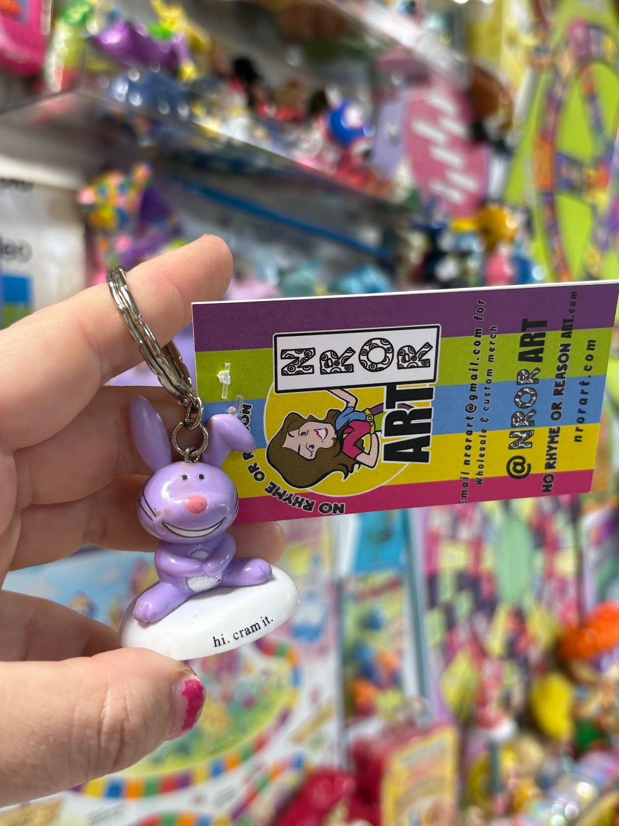 Happy Bunny - Purple - Keychains - Multiple Available