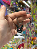 Happy Bunny - Black - Keychains - Multiple Available