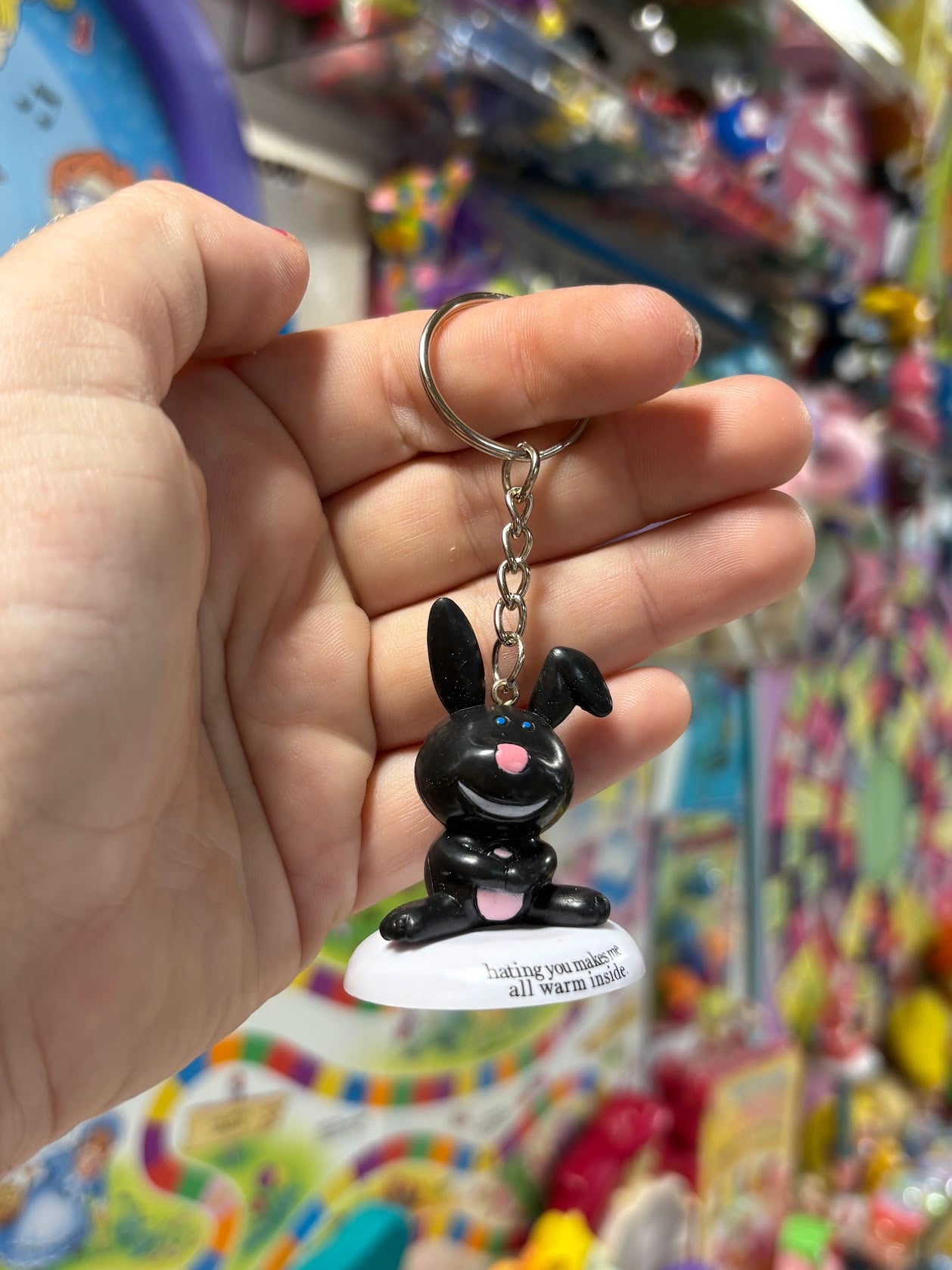 Happy Bunny - Black - Keychains - Multiple Available