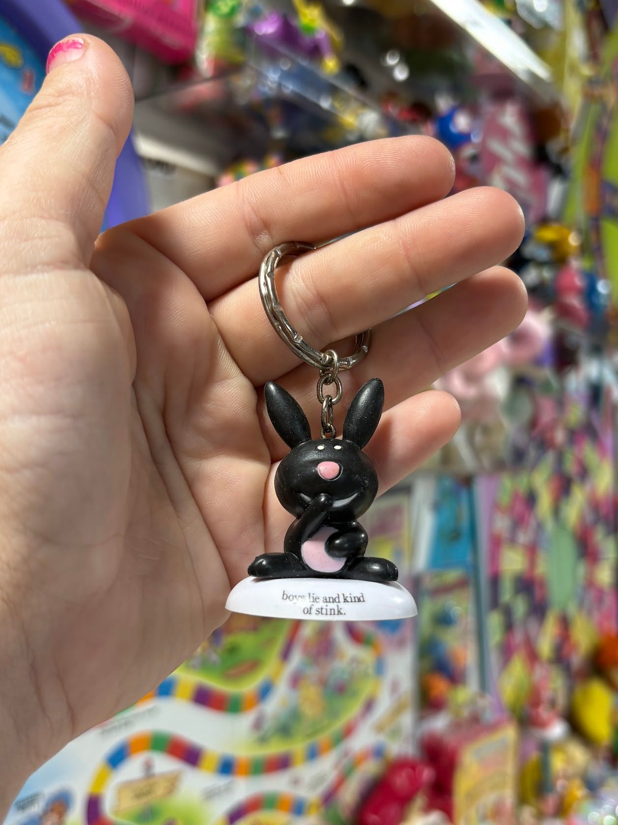 Happy Bunny - Black - Keychains - Multiple Available