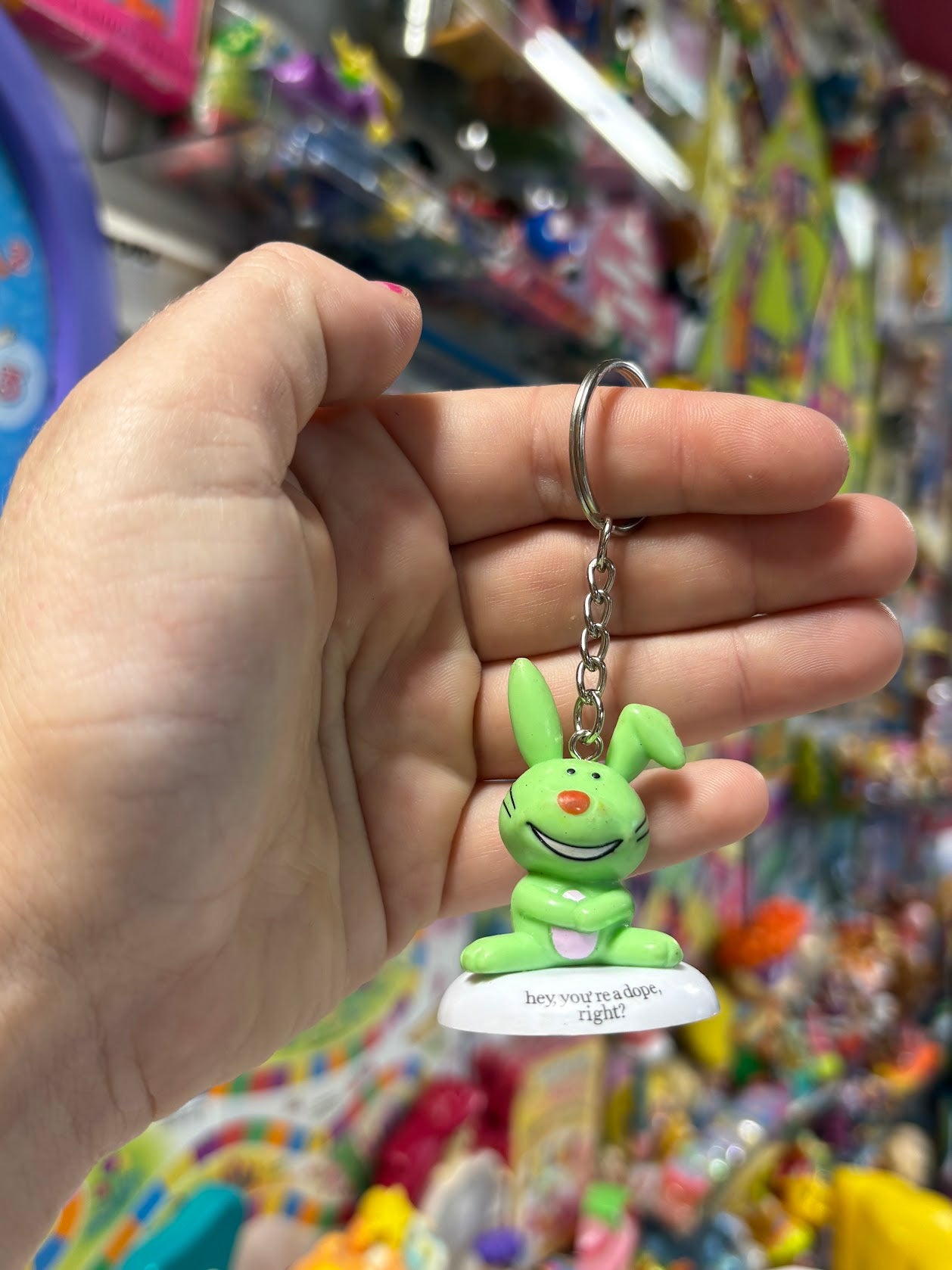 Happy Bunny - Light Green - Keychains - Multiple Available