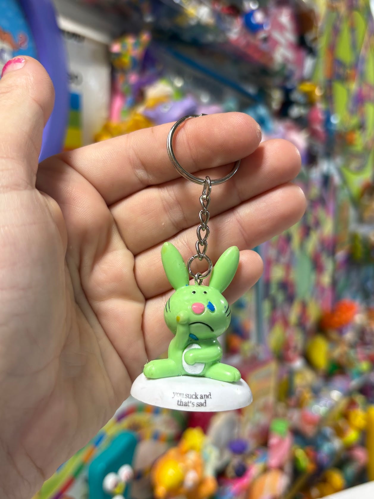 Happy Bunny - Light Green - Keychains - Multiple Available