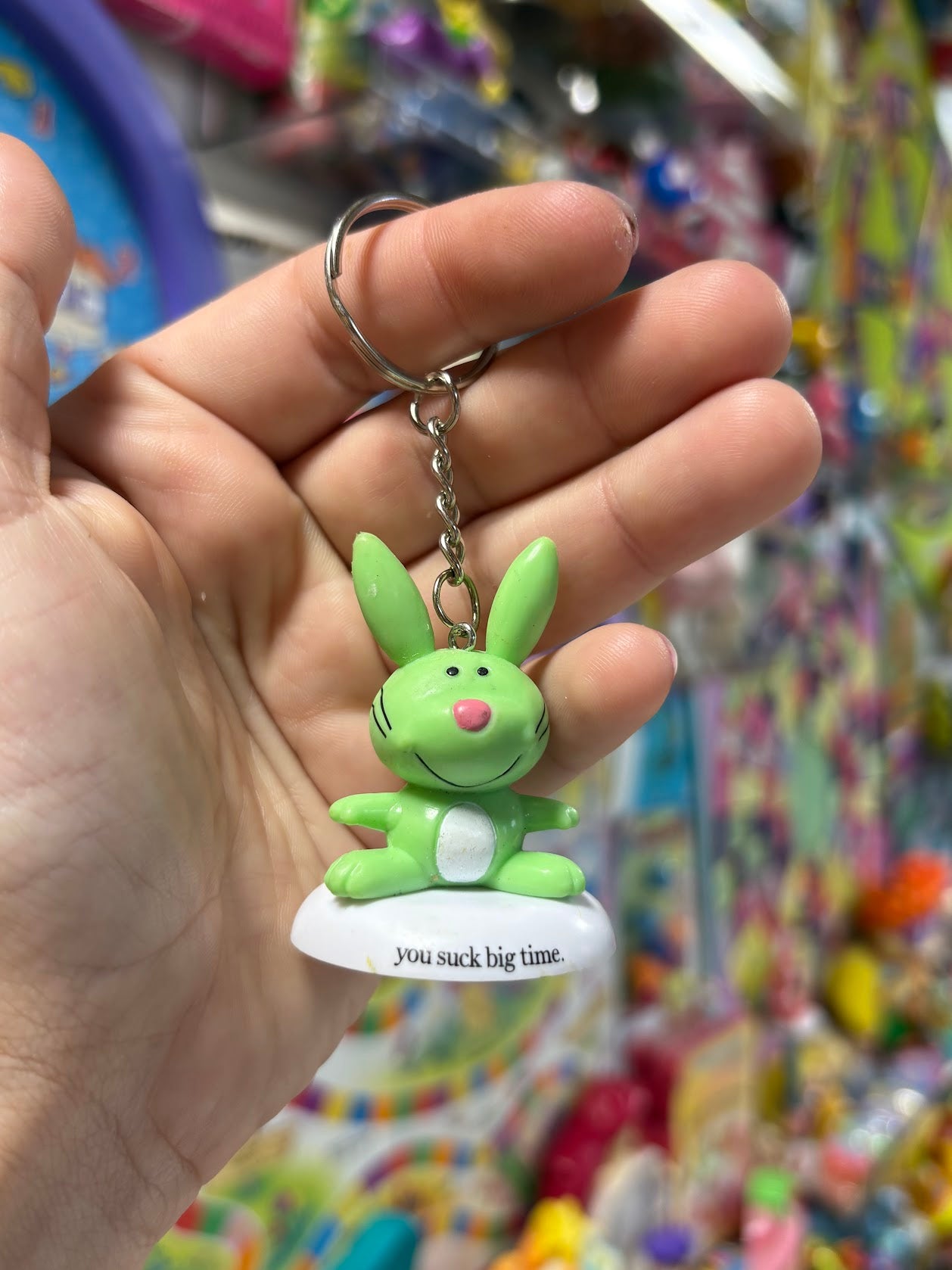 Happy Bunny - Light Green - Keychains - Multiple Available