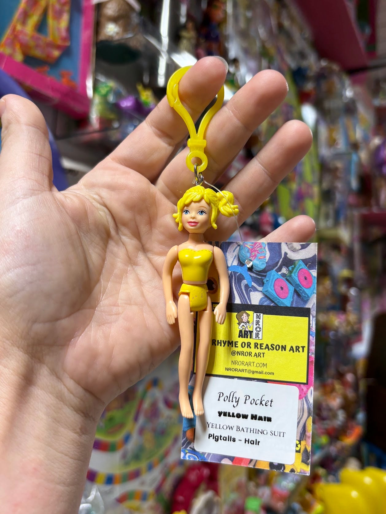 Polly Pocket- Yellow Hair Keychains - Multiple Available