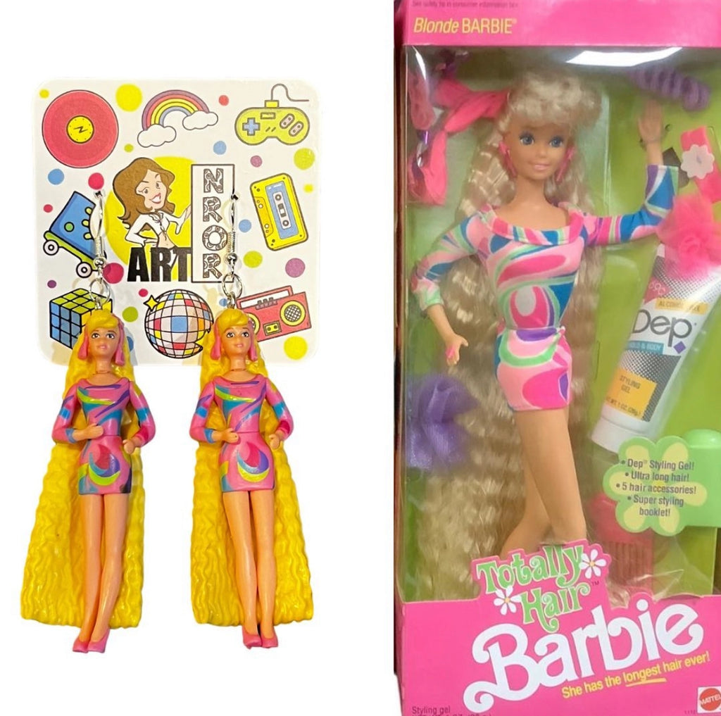 Totally Hair Barbie Earrings