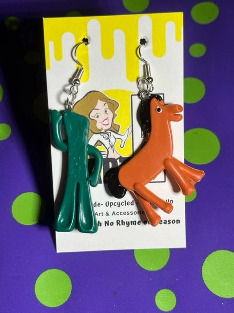 Gumby and Pokey Earrings - Multiple Styles Available