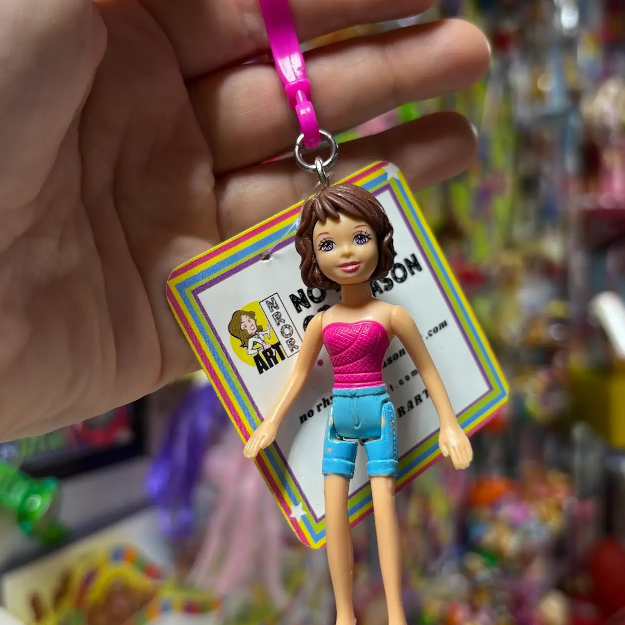 Polly Pocket- Brunette Hair Keychains - Multiple Available
