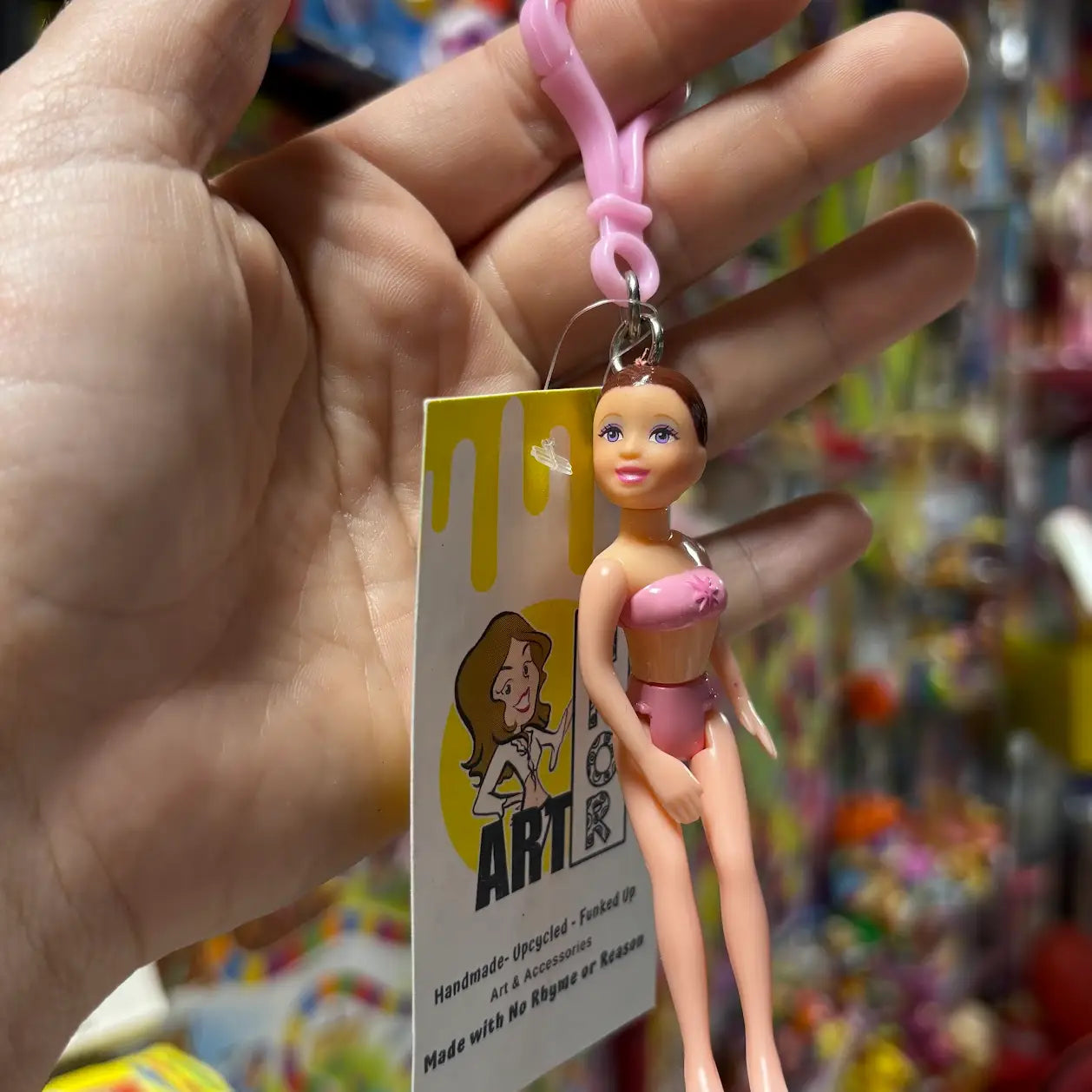 Polly Pocket- Brunette Hair Keychains - Multiple Available