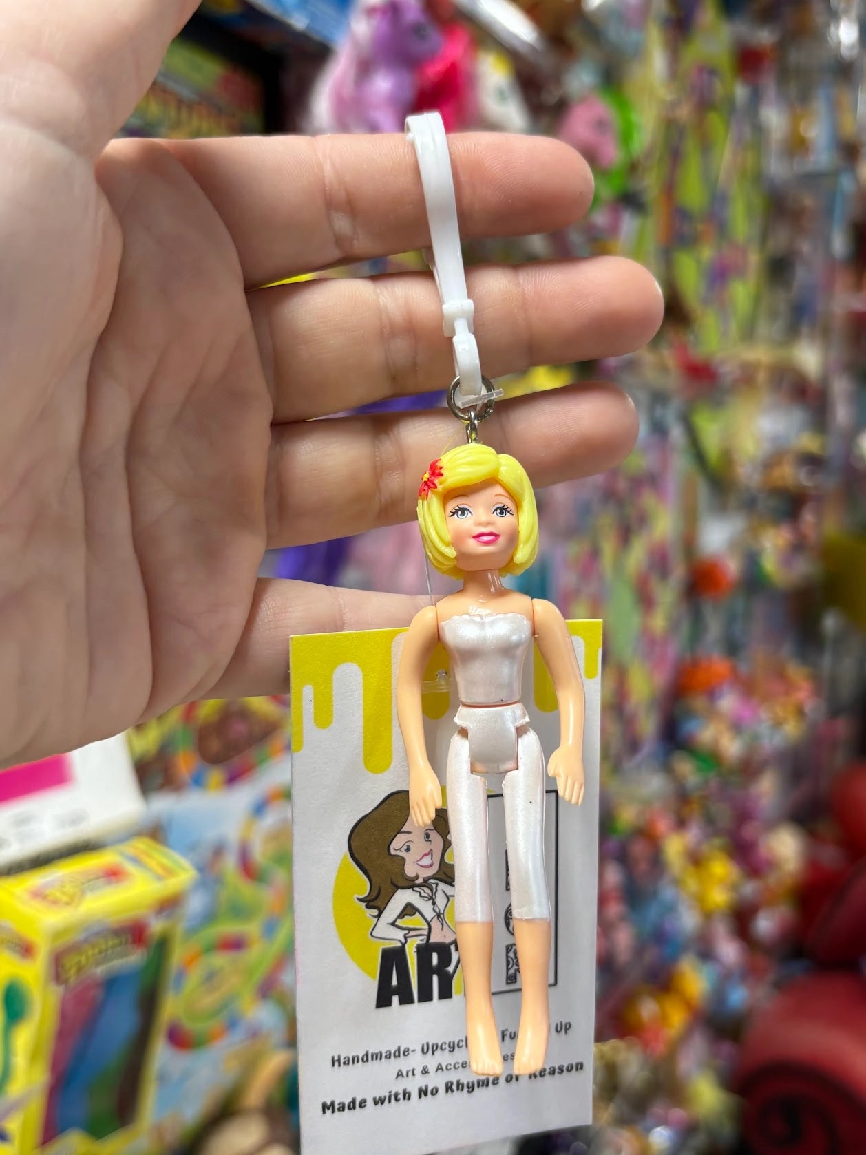 Polly Pocket- Yellow Hair Keychains - Multiple Available