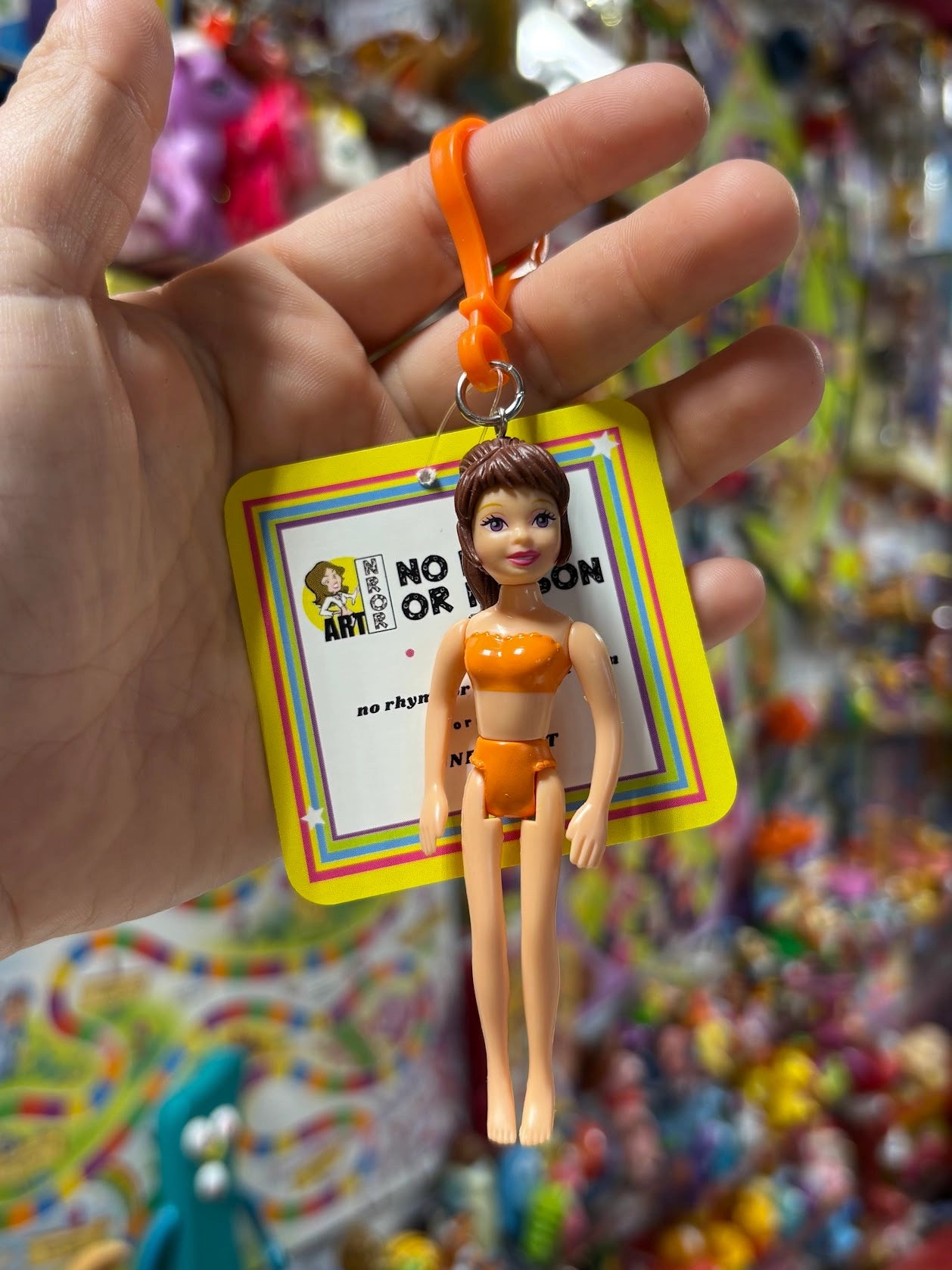 Polly Pocket- Brunette Hair Keychains - Multiple Available