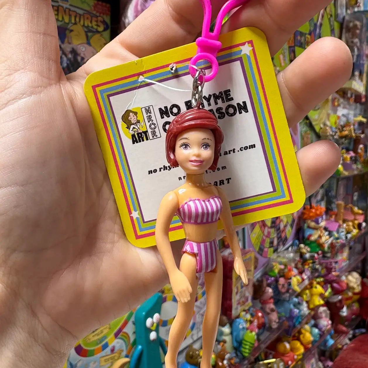 Polly Pocket- Auburn Hair Keychains - Multiple Available