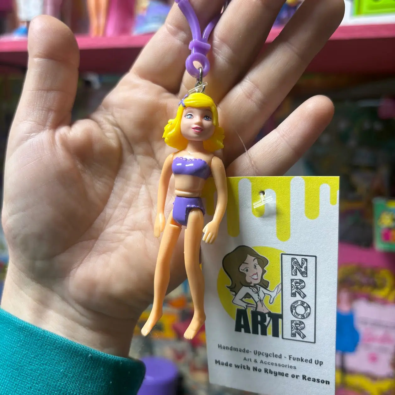 Polly Pocket- Yellow Hair Keychains - Multiple Available