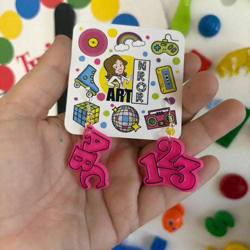 ABC 123 - Teacher/School Earrings - Multiple Styles Available