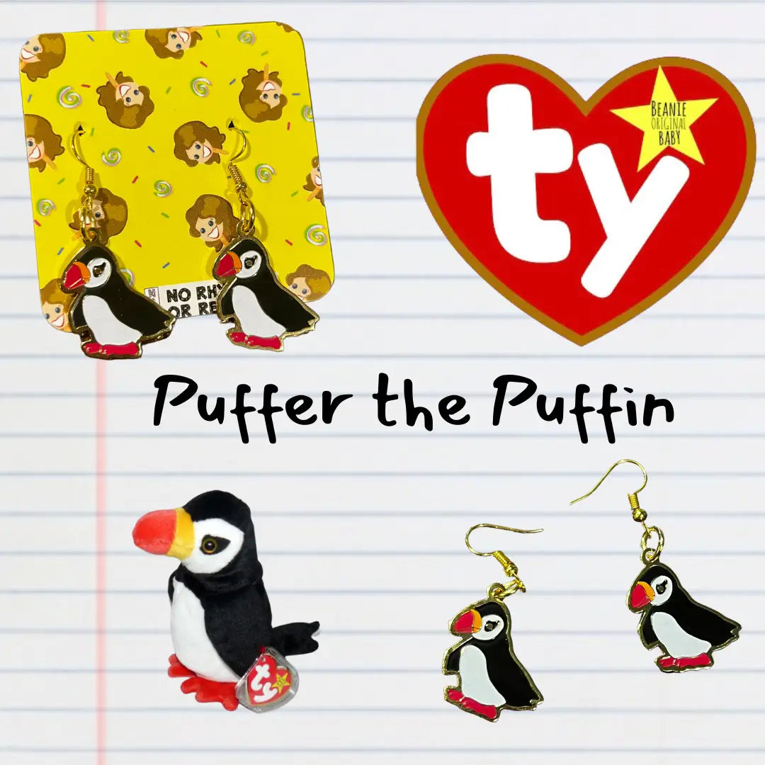 Ty Beanie Baby Earrings - Multiple Styles Available