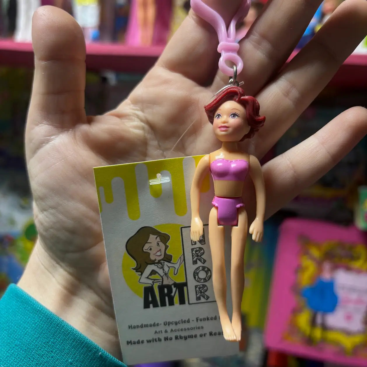 Polly Pocket- Auburn Hair Keychains - Multiple Available