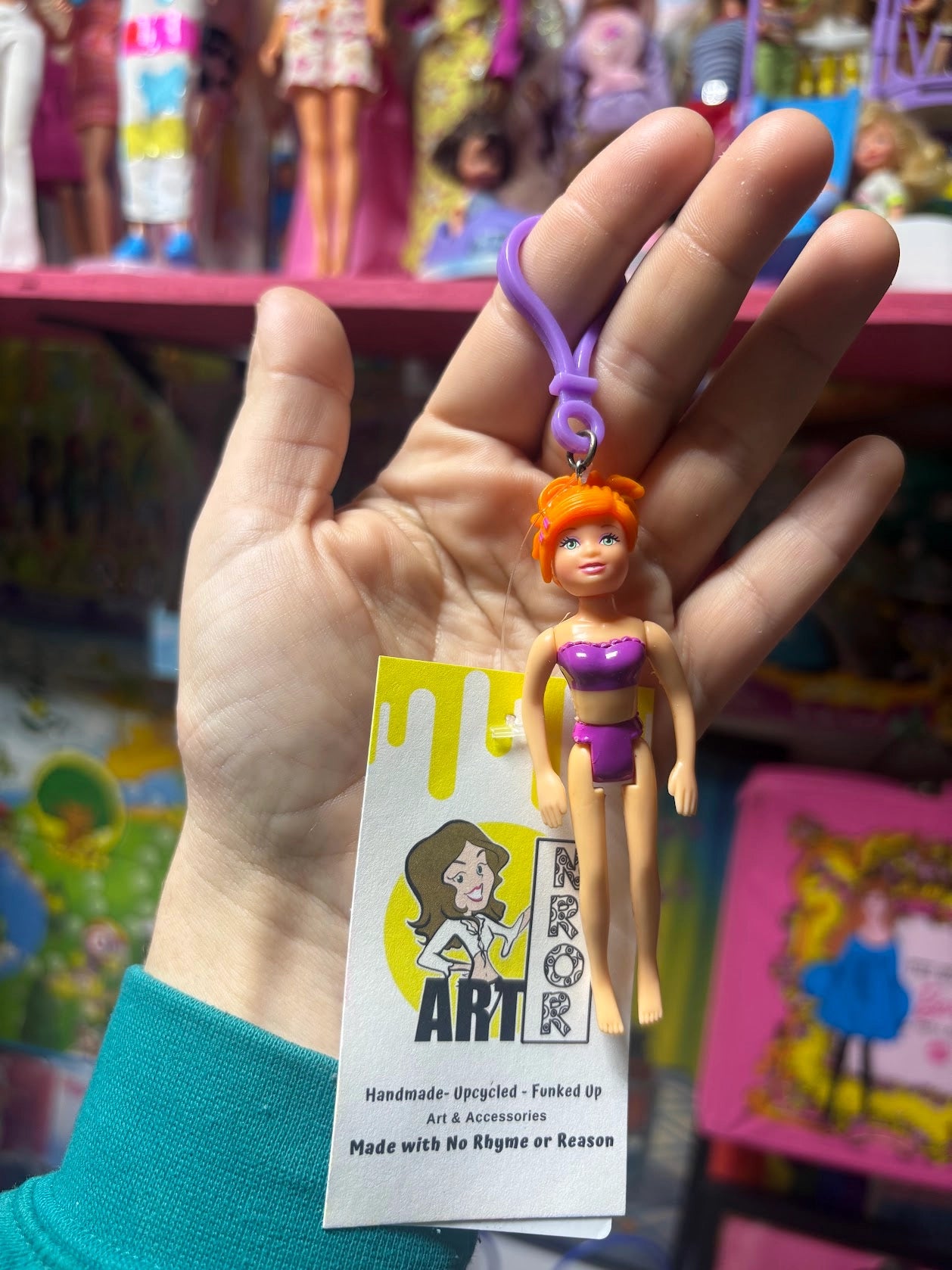 Polly Pocket- Orange Hair Keychains - Multiple Available