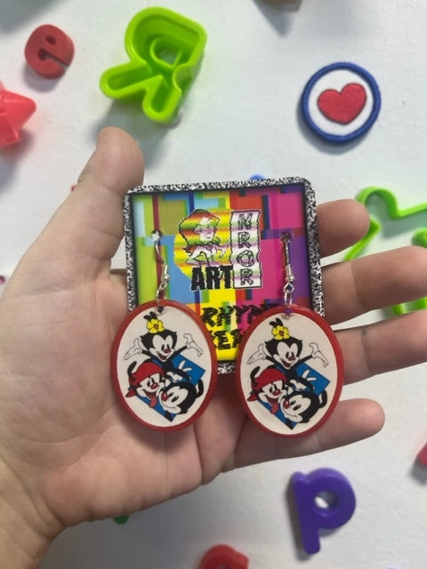 Animaniacs - Dot, Yakko, and Wakko Earrings