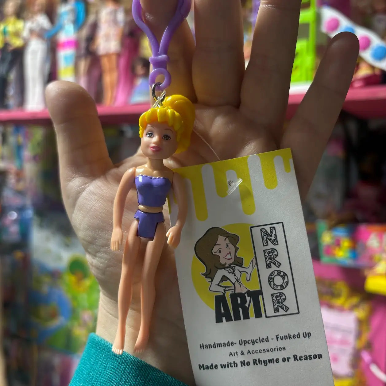 Polly Pocket- Yellow Hair Keychains - Multiple Available