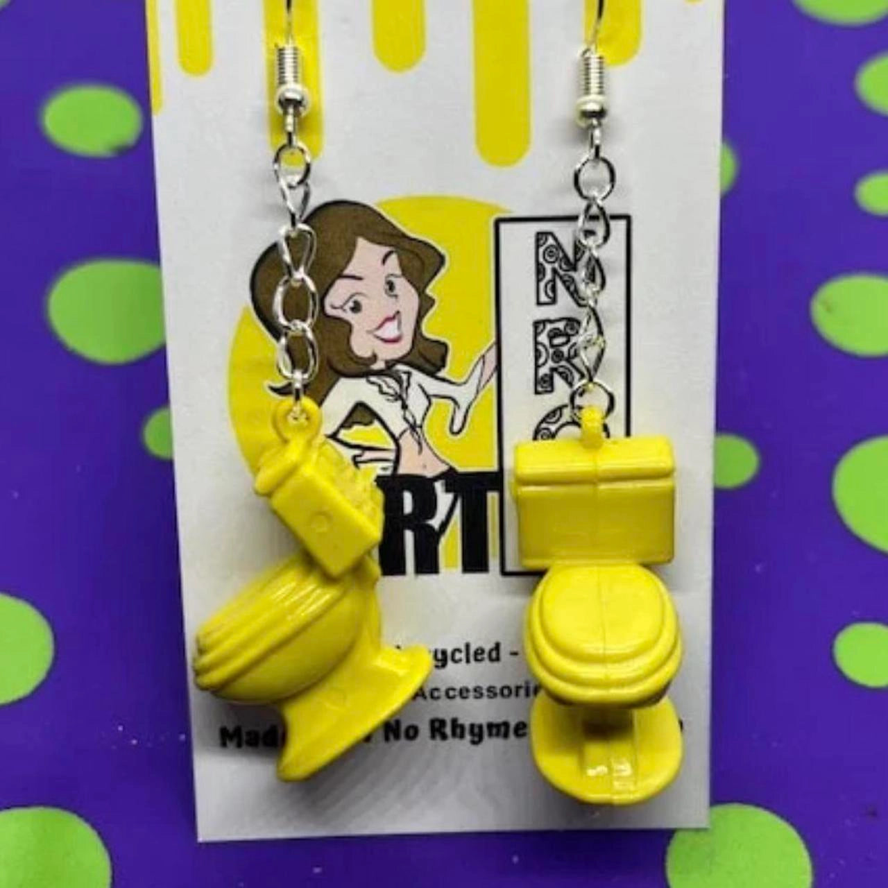 Toilet Earrings - Multiple Colors Available